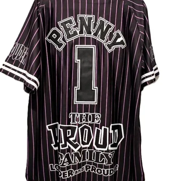 The Proud Family Penny XL Baseball Jersey – Black/Pink        (R) - Picture 5 of 7
